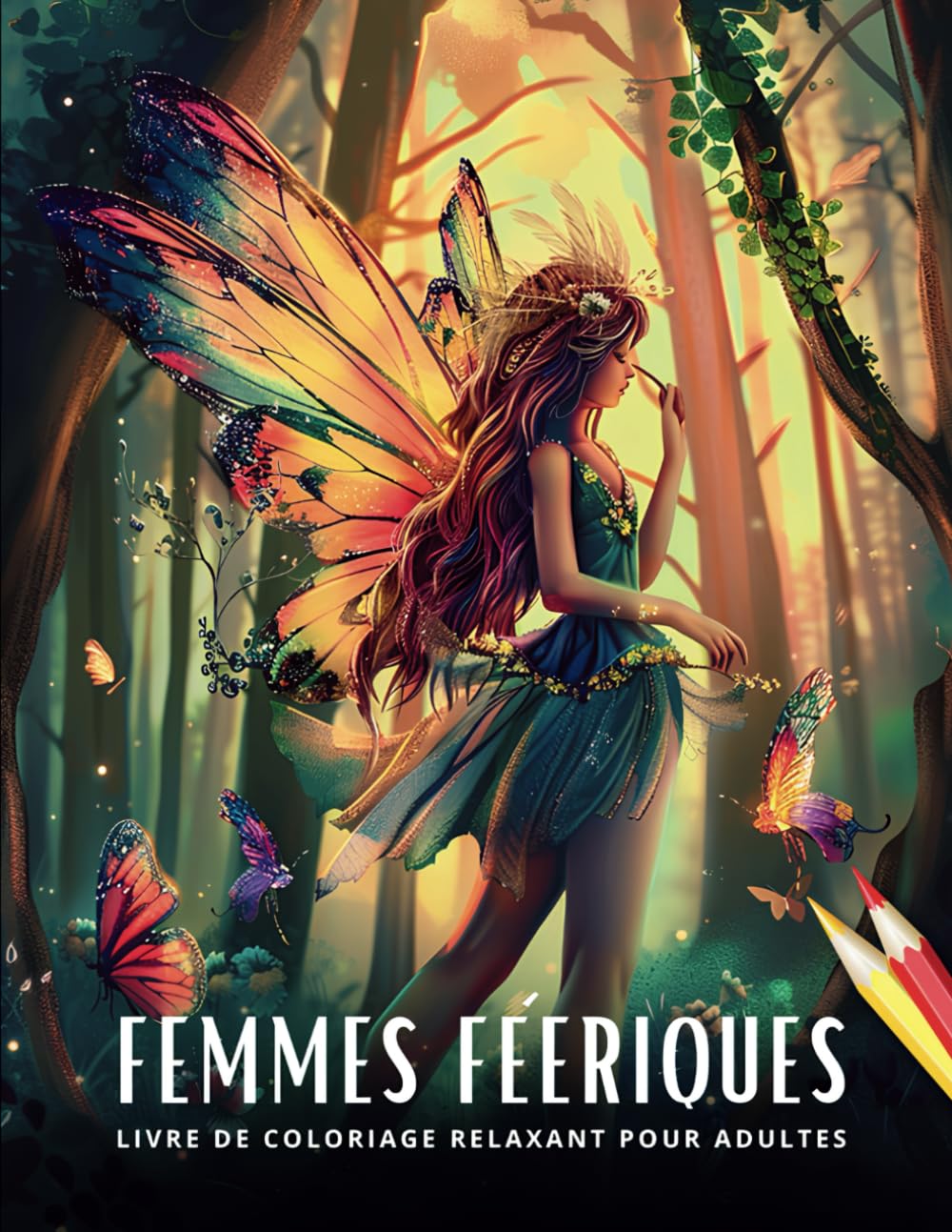 Femmes féeriques / livre de coloriage relaxant pour adultes: 50 coloriages fantastiques de femmes et scènes féeriques. book