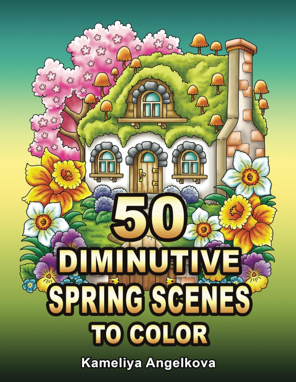 50 Diminutive Spring Scenes to Color Hobbies & Crafts