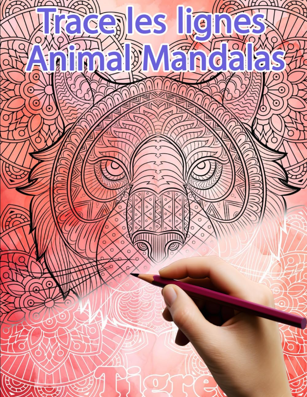 Trace les lignes : Animal Mandalas: Coloriage inversé pour révéler les images book