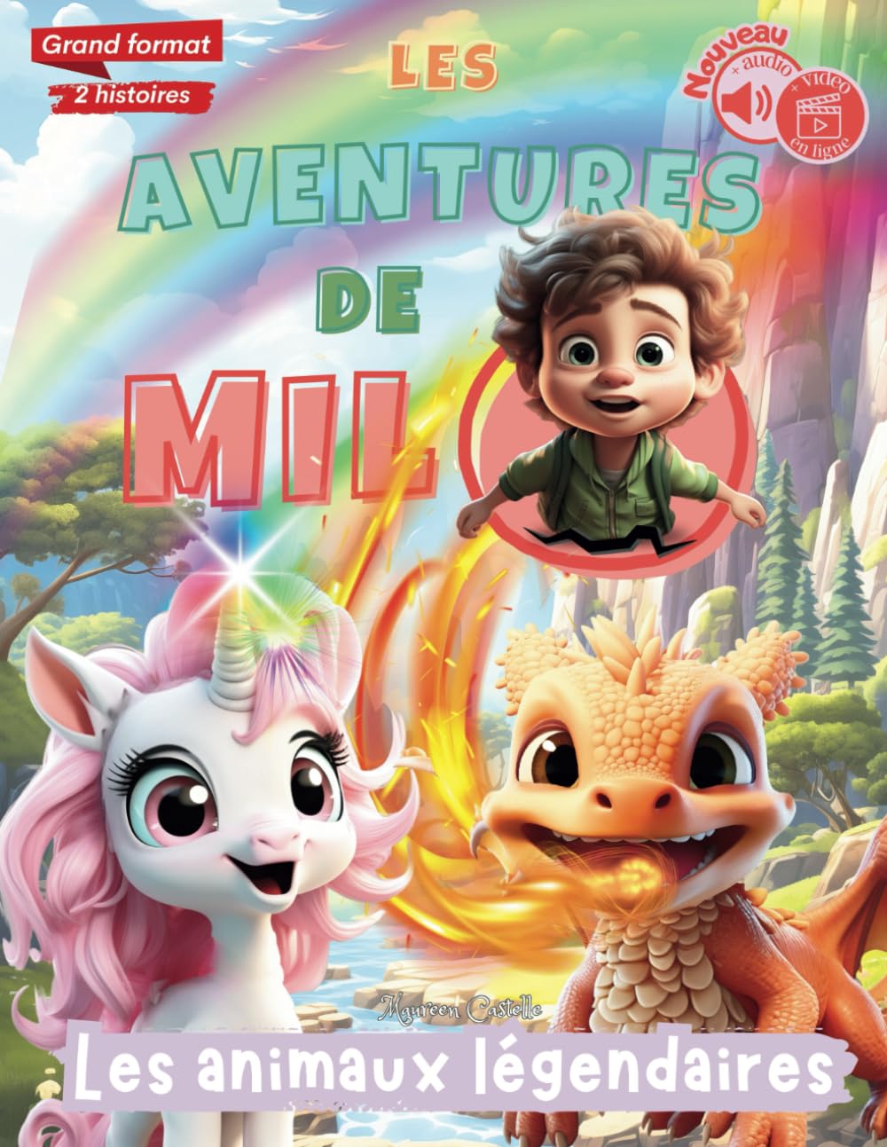 LES AVENTURES DE MILO, LES ANIMAUX LÉGENDAIRES: Livre avec deux histoires magiques, l'une avec des dragons, l'autre avec des licornes. Contes le thème ... Idéal pour les enfants à partir de 6 ans book