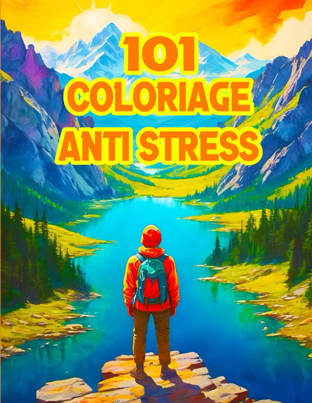 101 Coloriage Anti Stress: Beaux designs de, paysage, jardin, plage, fleurs, animaux, dinosaures Pour Calmer votre soulager le stress book
