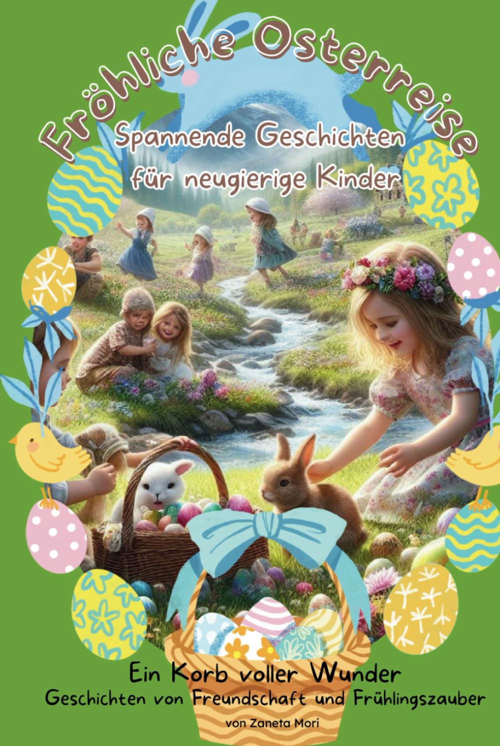Fröhliche Osterreise: Spannende Geschichten für neugierige Kinder: Ein Korb voller Wunder: Geschichten von Freundschaft und Frühlingszauber Posters
