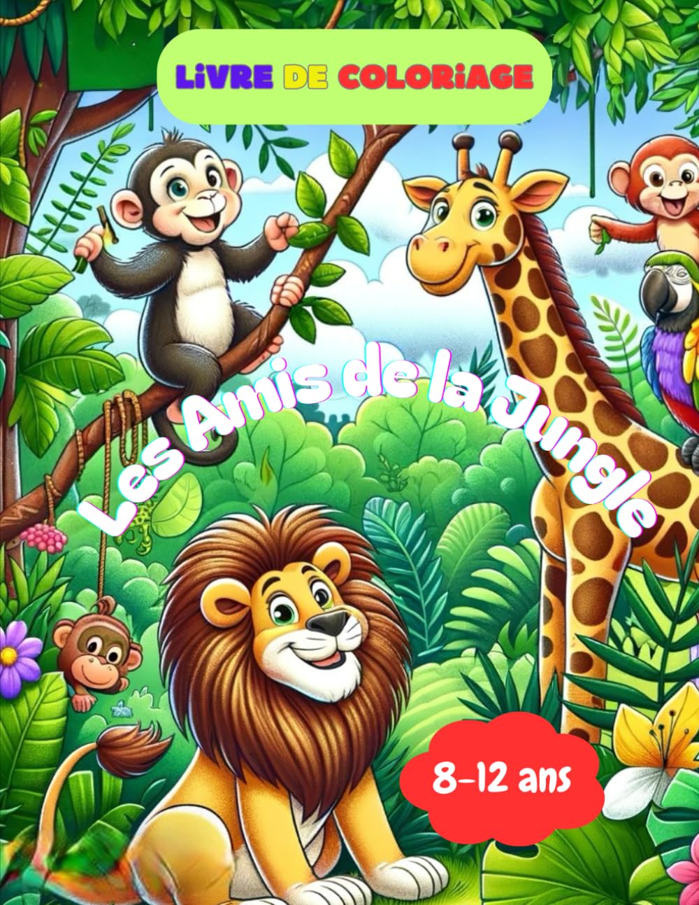 Les Amis de la Jungle - Coloriage: Magnifique livre de coloriage enfants 8-12 ans book