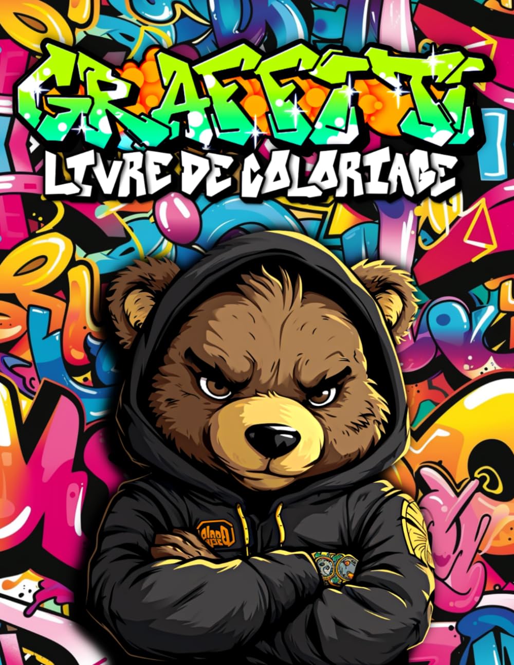 Livre de Coloriage Graffiti: 50 Dessins de Graffiti et Art Urbain à Colorier pour Adultes et Ados book