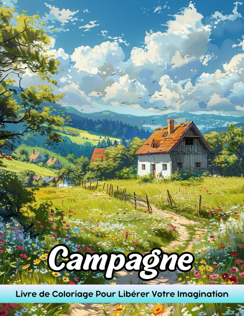 Campagne Livre de Coloriage: Coloriage De Campagne - Scènes De Campagne Idylliques Pour Coloration Paisible book