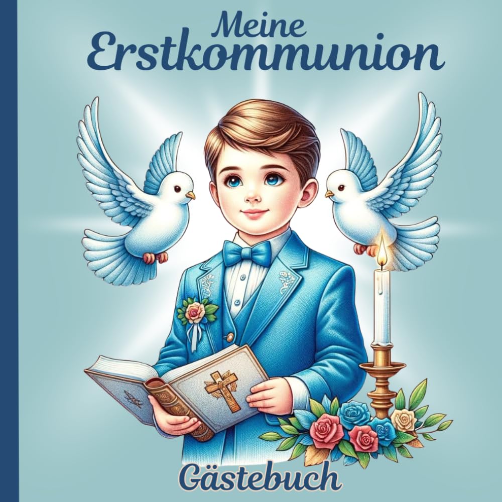 Meine Erstkommunion-Gästebuch-für Jungen: Erinnerungsalbum, Für Gäste zum Ausfüllen. Für Glückwünsche, Fotos & Erinnerungen und Andenken, Deko & ... Erinnerungen an einen ganz besonderen Tag book