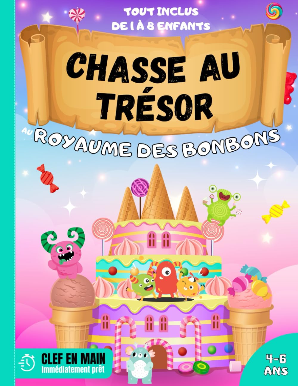 Chasse au Trésor au Royaume des Bonbons: | Tout compris Chasse au trésor clef en main : Découpez -> Cachez -> Jouez ! | Anniversaire pour Enfants Filles et garçons enfants 4 5 6 ans. Fairy Tales & Legends
