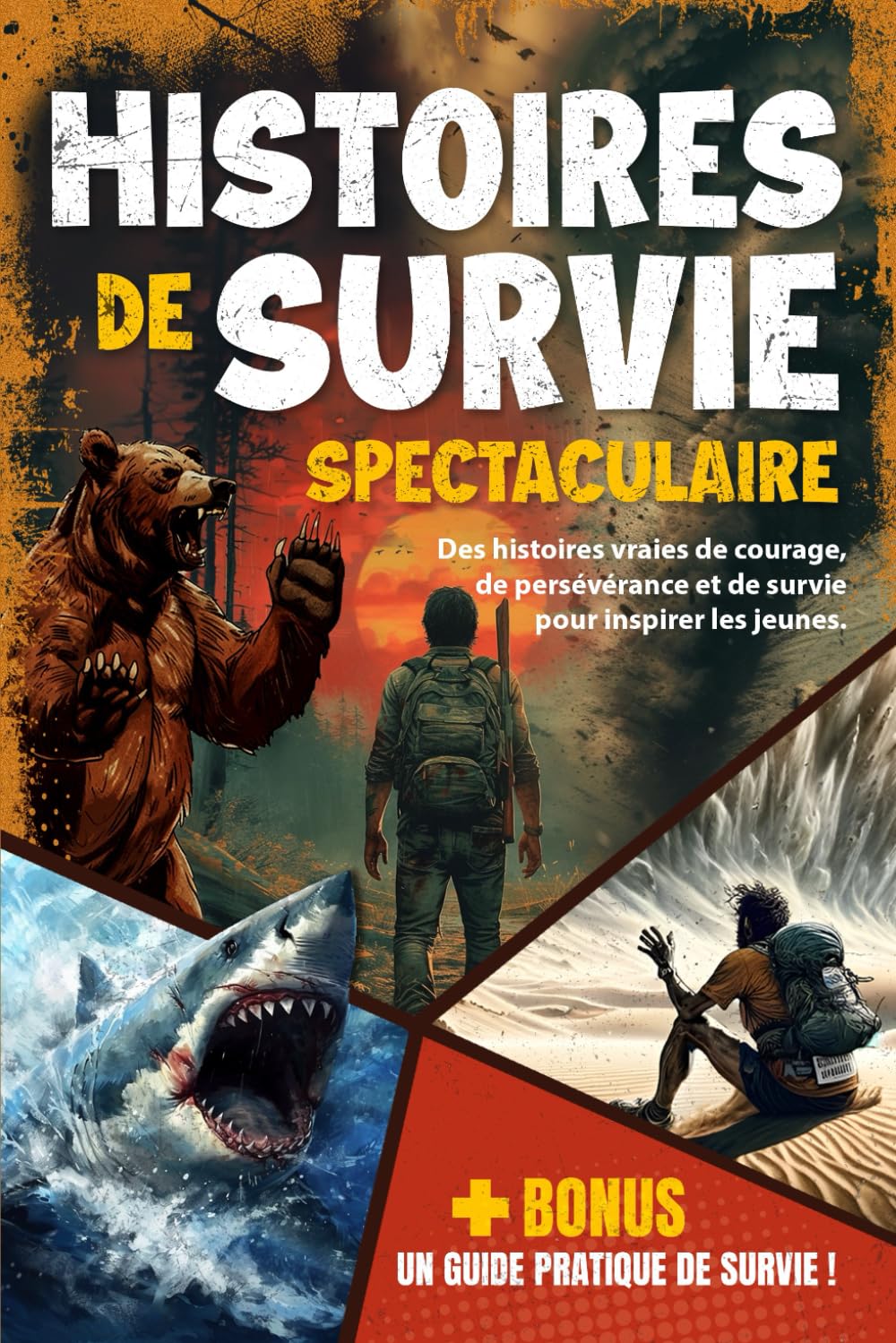 Histoires de survie spectaculaire pour esprits curieux: Des histoires vraies de courage, de persévérance et de survie pour inspirer les jeunes - Enfants et Ados Non-fiction