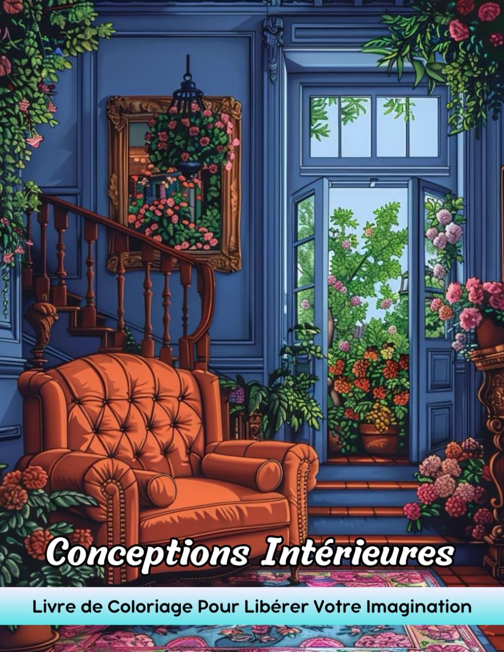 Conceptions Intérieures: Livre De Coloriage Pour Adultes Avec Designs D'Intérieur Pour Le Soulagement Du Stress Et La Relaxation Cartoons