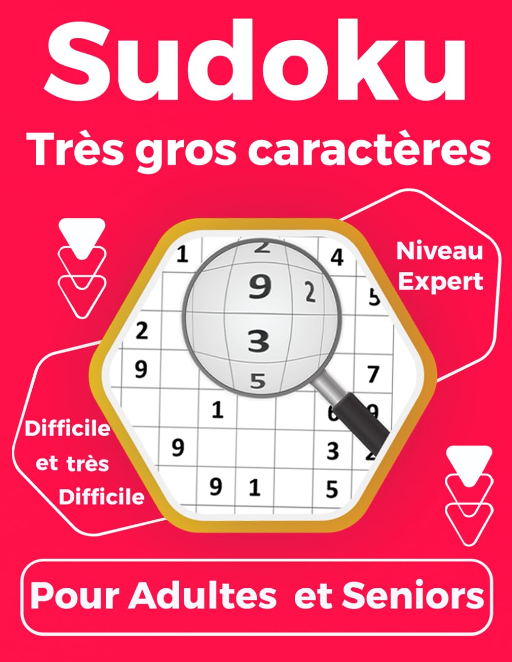 Sudoku pour adultes Niveau expert Très gros caractères: livre de puzzles de Sudoku grand format,Niveau difficile et très difficile, Grilles Adaptées aux Malvoyants, Solutions incluses book