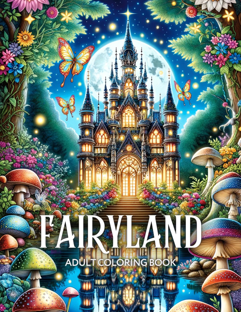 Fairyland Adult Coloring Book: Fairytale Designs of Enchanting Fairies, Magical Houses, and Fantasy Castles for Mindfulness and Relaxation Hobbies & Crafts