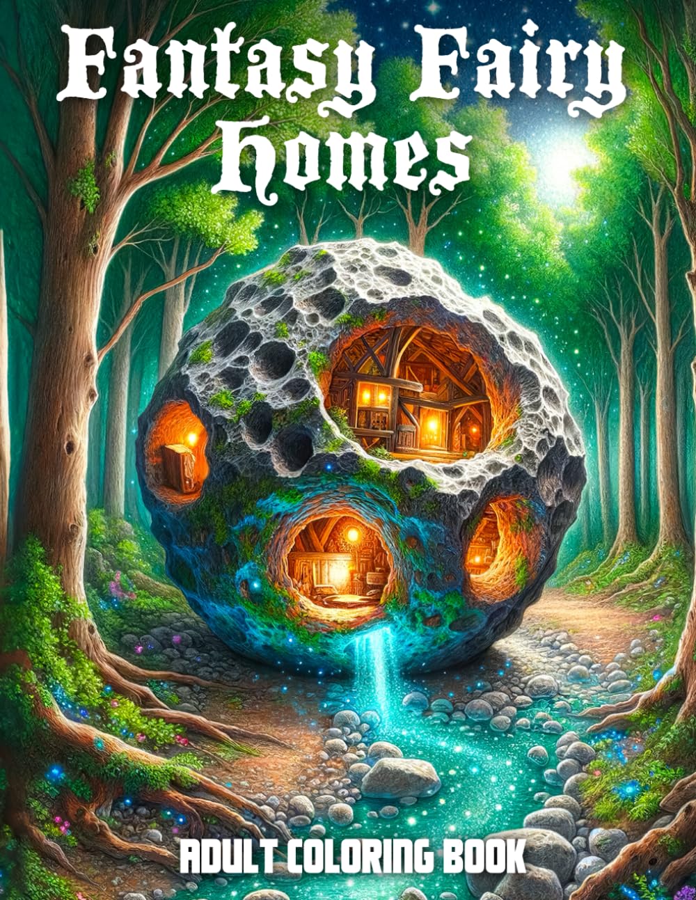 Fantasy Fairy Homes Adult Coloring Book: Discover 80 Grayscale Illustrations of Enchanted Dwellings and Magical Scenes for Relaxation and Stress Relief Professional & Reference Books