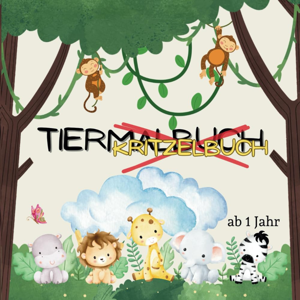 Tier(Mal)Kritzelbuch: 51 Malvorlagen zum Kritzeln und Ausmalen book