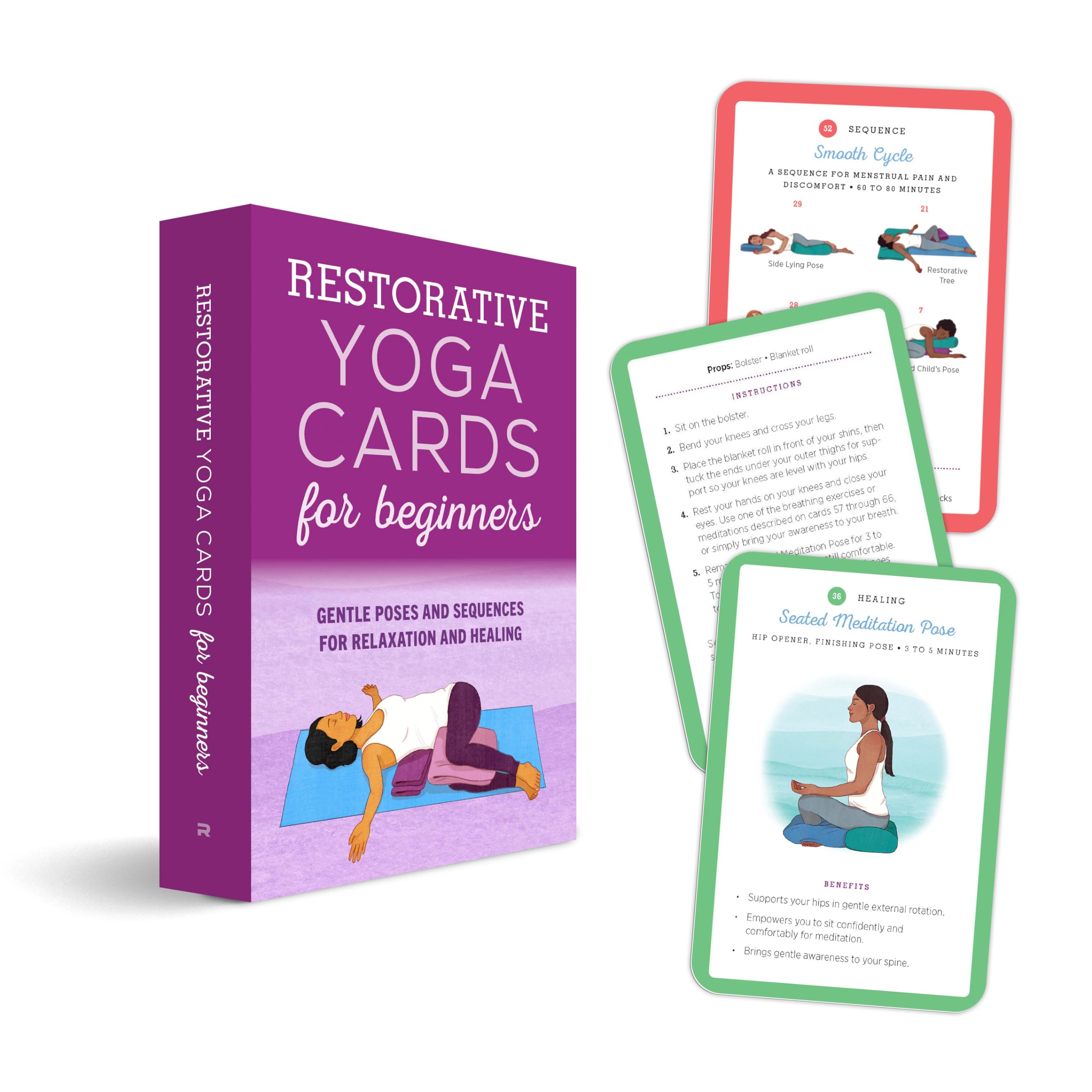 Restorative Yoga Cards for Beginners: Gentle Poses for Relaxation and Healing Health, Nutrition & Fitness