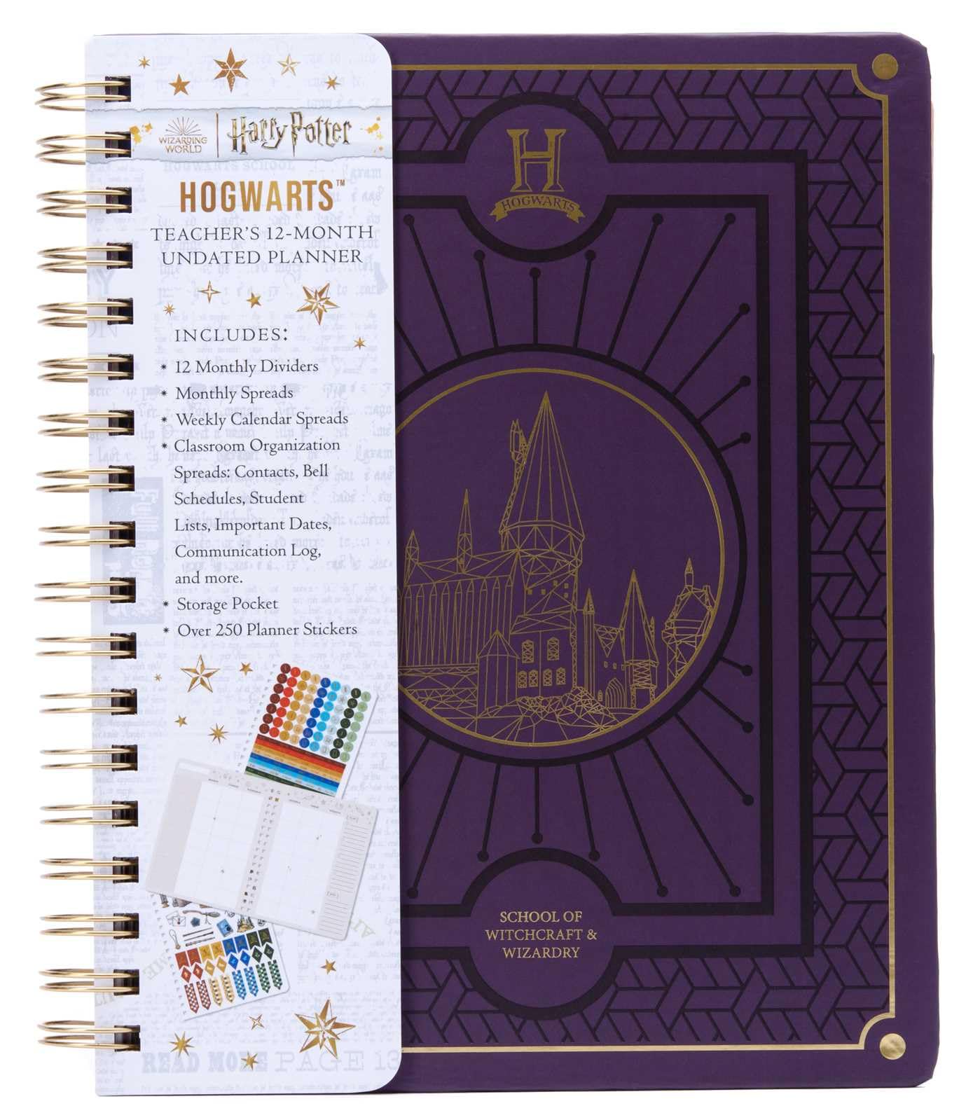 Harry Potter: Hogwarts Teacher's 12-Month Undated Planner Calendars
