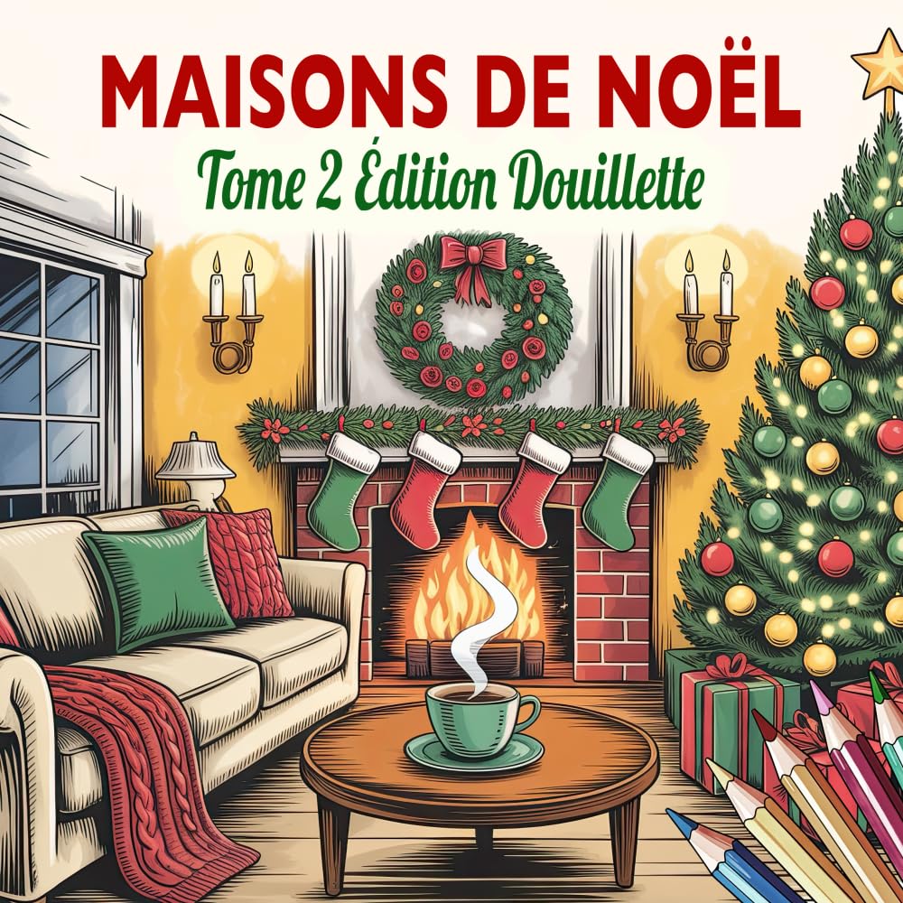Maisons de Noël Tome 2 Édition Douillette: Livre de Coloriage de Noël pour Adultes de Maisons Festives et Douillettes pour les Fêtes d'Hiver book
