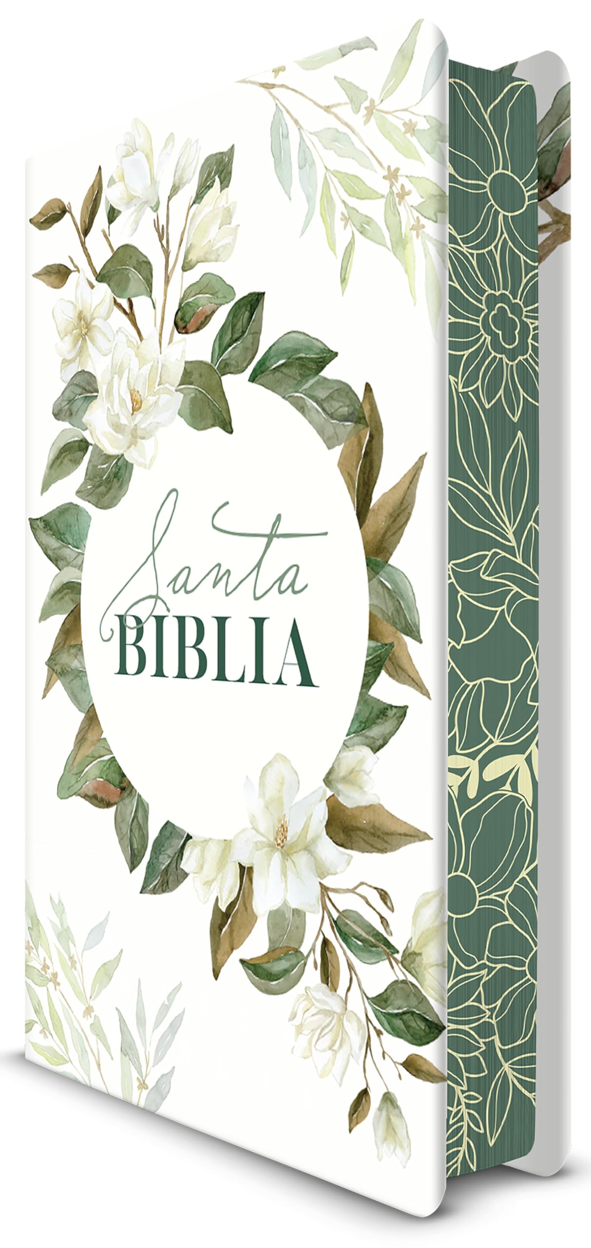 Biblia Rvr 1960 Letra Grande Tamaño Manual, Tapa Dura Con Flores Blancas Y Cantos Pintados / Spanish Bible Rvr 1960 Handy Size White Flowers Sprayed Edges Religion & Esotericism