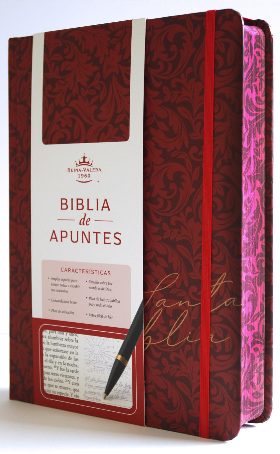 Biblia de Apuntes RVR 1960 Tapa dura, Vino tinto / Spanish Journalling Bible RVR 1960 Hardcover Burgundy Religion & Esotericism