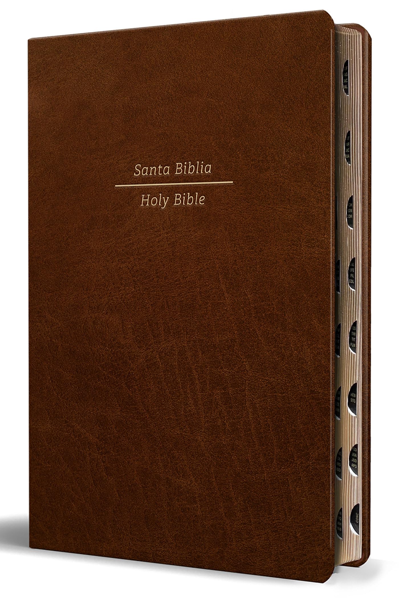 Biblia Bilingüe Reina Valera 1960 (Esv) Letra Grande Símil Piel Marrón Con Índice/ Bilingual Bible Rvr 1960 (Esv) Large Print Brown Leathersoft with Thumb Religion & Esotericism