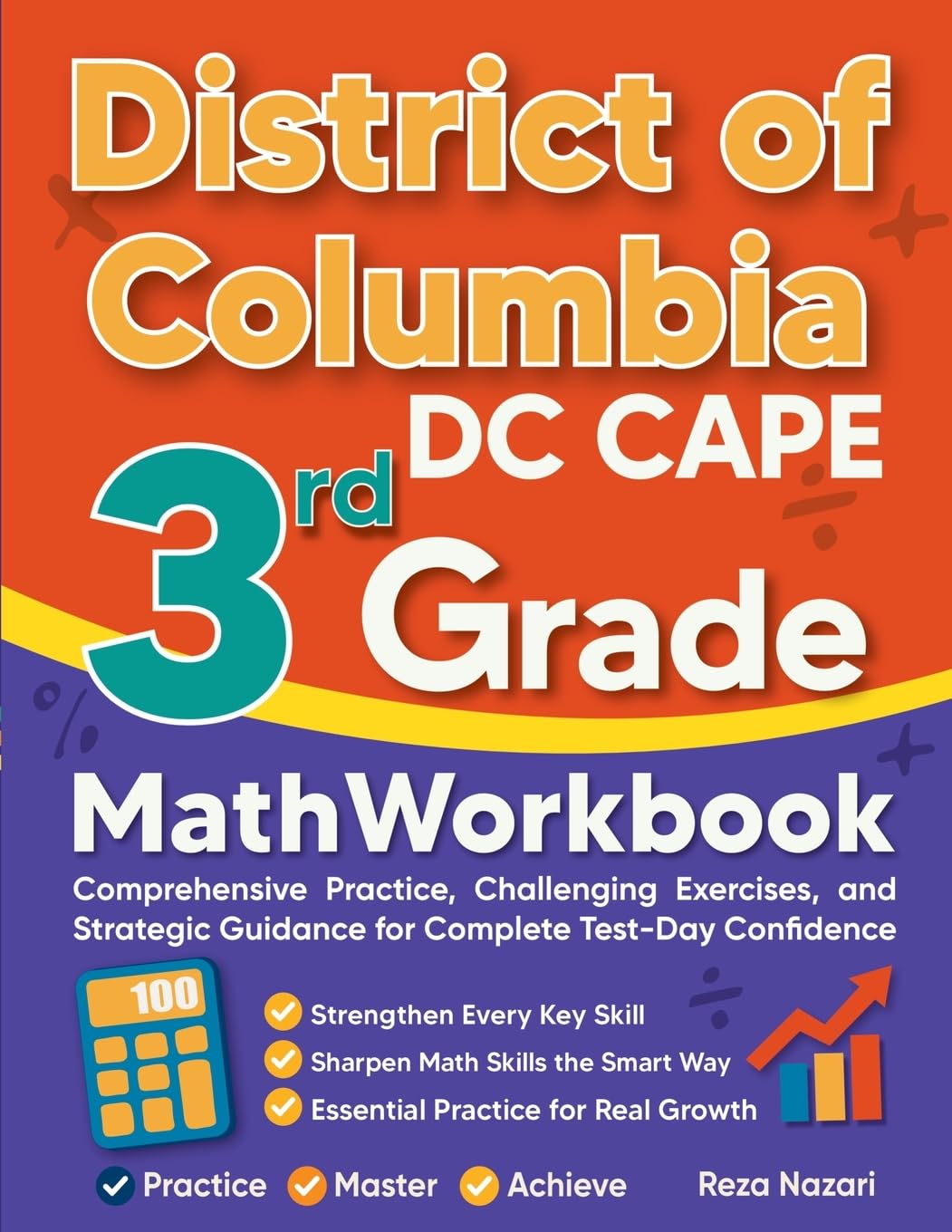 District of Columbia DC CAPE 3rd Grade Math Workbook Education & Training