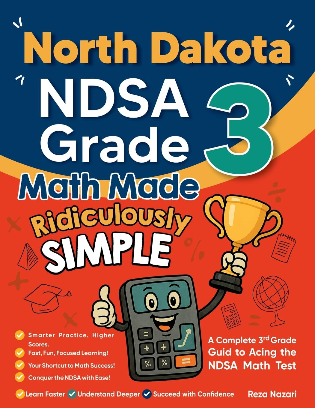 North Dakota NDSA Grade 3 Math Made Ridiculously Simple Books