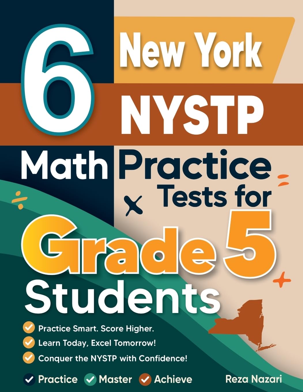 6 New York NYSTP Grade 5 Math Practice Tests Books