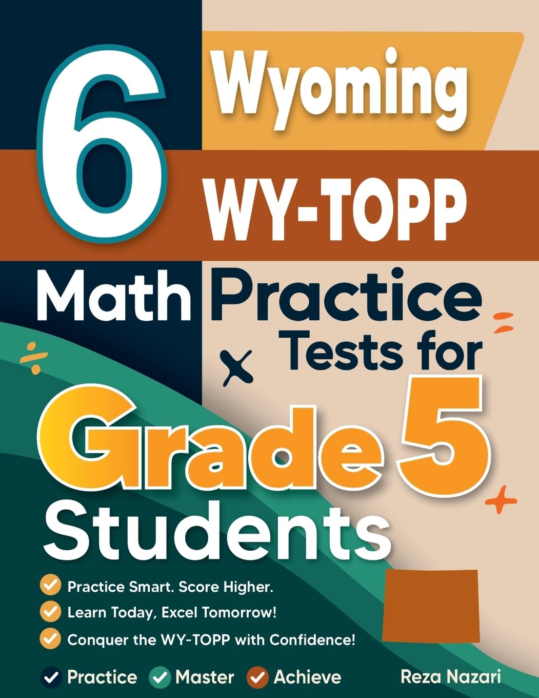 6 Wyoming WY-TOPP Grade 5 Math Practice Tests Books