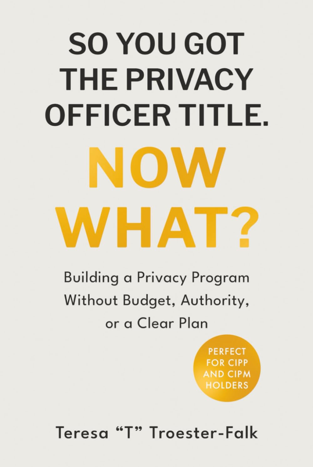 SO YOU GOT THE PRIVACY OFFICER TITLE. NOW WHAT? Business, Finance & Career