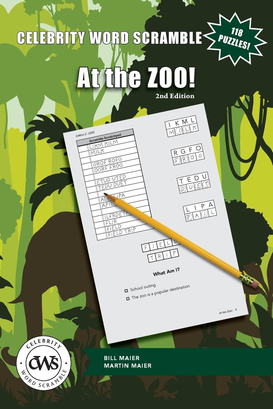 Celebrity Word Scramble At the Zoo! 2nd Edition Leisure & Fun
