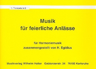 Musik für feierliche Anlässe: für Blasorchester Sheet Music