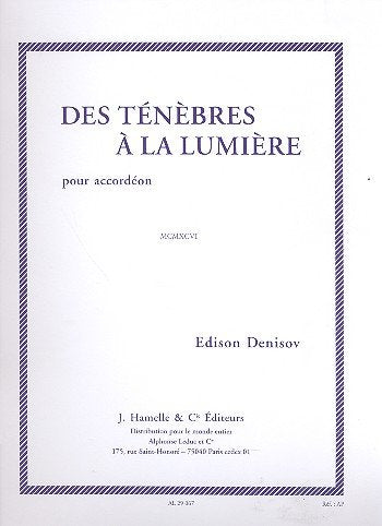 Des tenebres a la lumiere: pour accordeon Music
