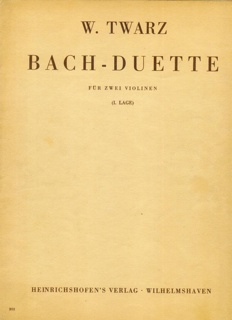 Bach-Duette, Bearbeitungen für 2 Violinen, Spielpartitur: 1. Lage Sheet Music