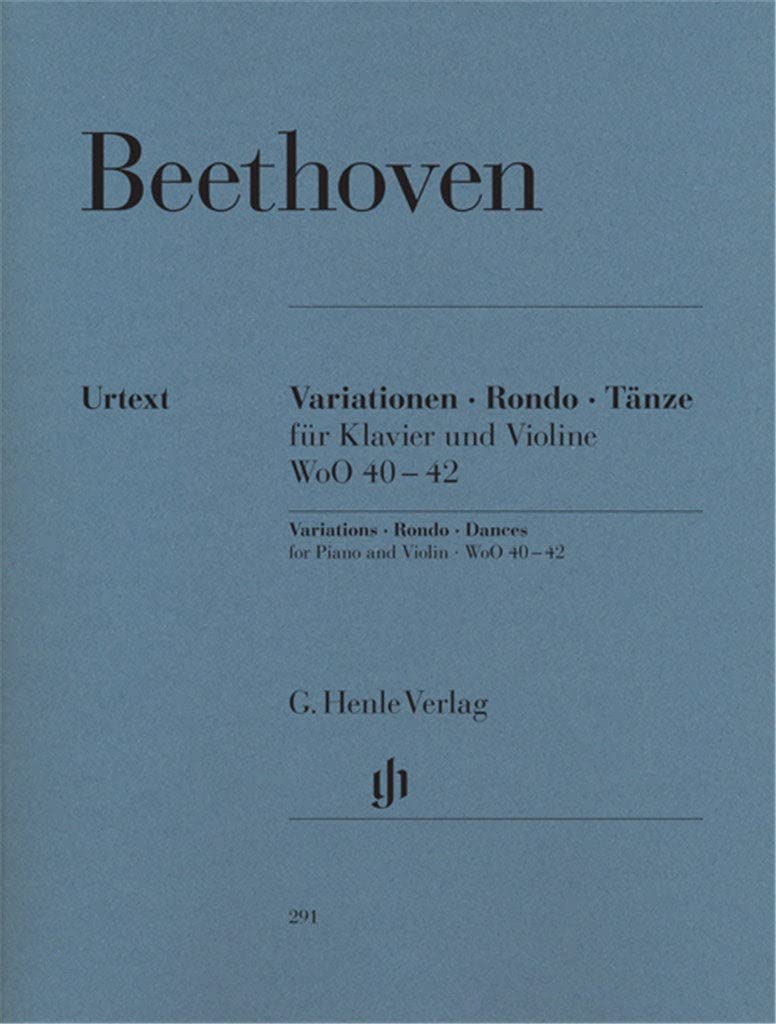 HENLE VERLAG BEETHOVEN L.V. - VARIATIONS, RONDO, DANCES FOR PIANO AND VIOLIN Sheet Music