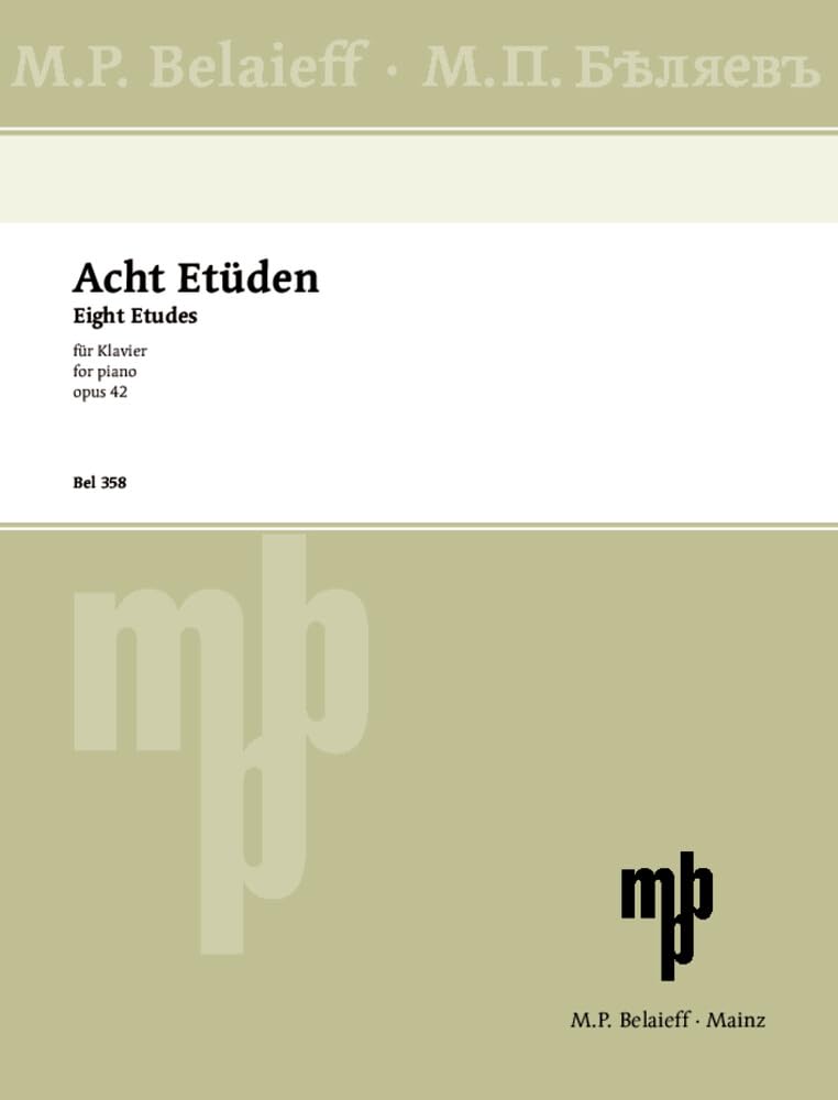 Acht Etüden: op. 42. Klavier. Sheet Music