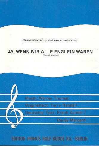 Ja wenn wir alle Englein wären: für Gesang und Klavier Music