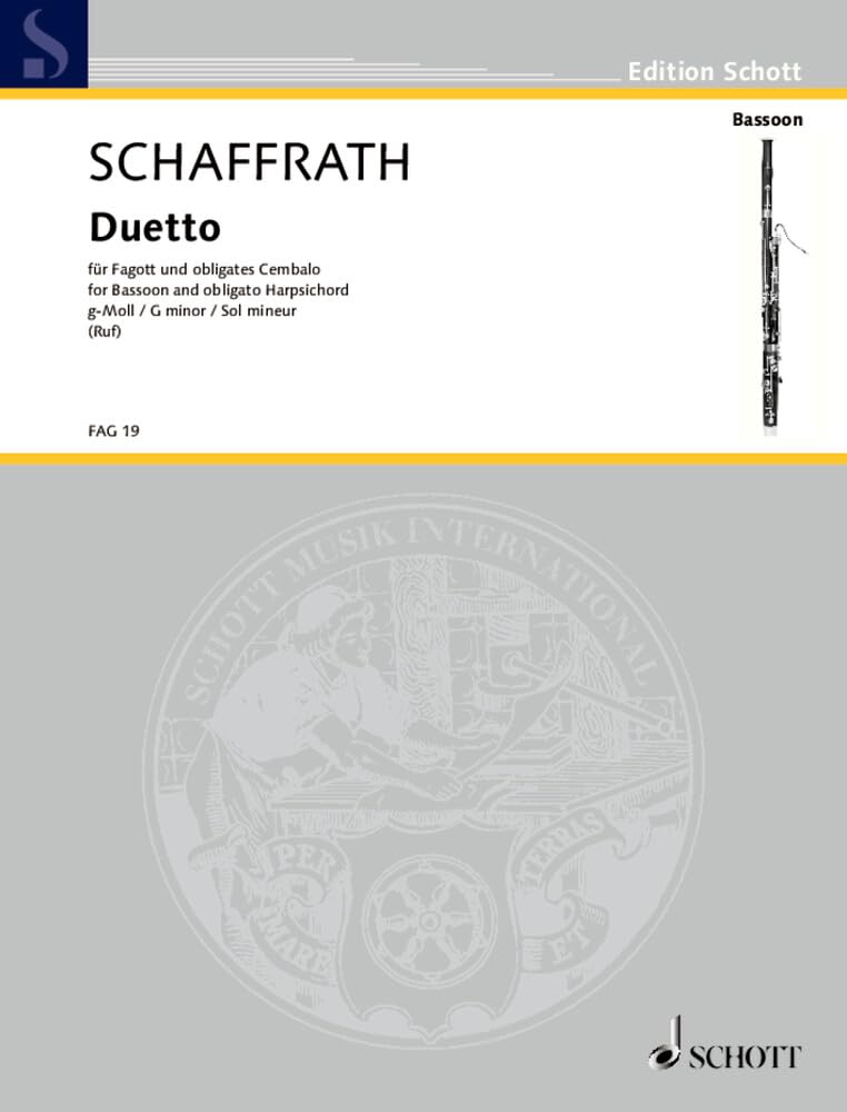 Duetto g-Moll: Fagott und obligates Cembalo. (Edition Schott) Sheet Music