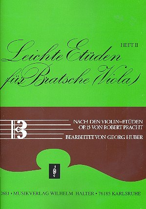 Leichte Etüden nach den Violinetüden opus.15 Band 2: für Viola Music