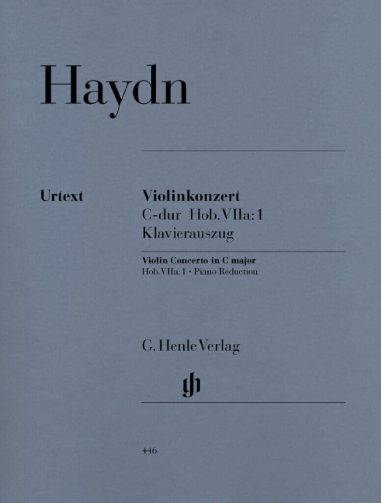 Konzert C-Dur Hob 7a/1 Vl Orch. Violine, Klavier: Besetzung: Violine und Klavier (G. Henle Urtext-Ausgabe) Sheet Music