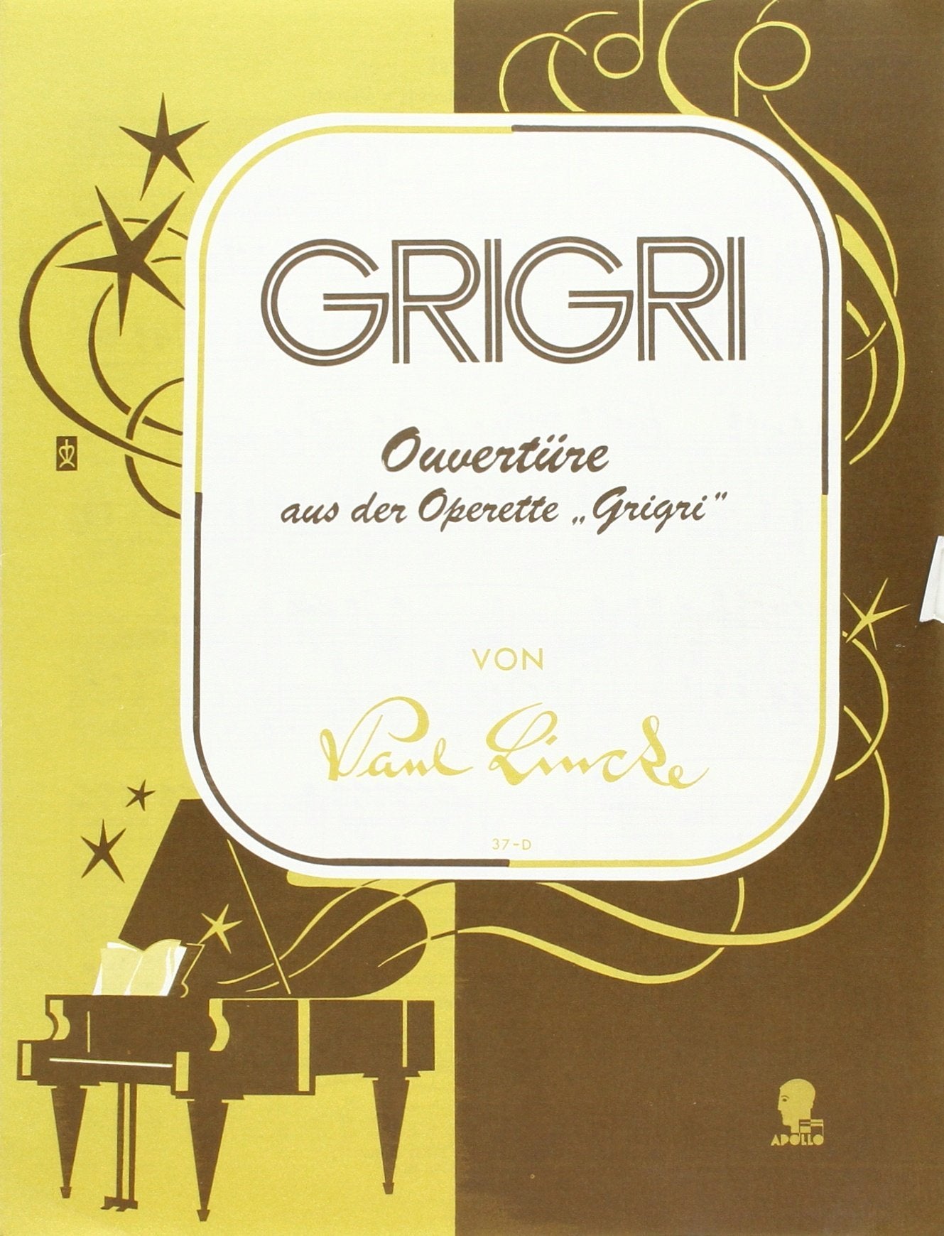 Grigri: Ouvertüre aus der Operette "Grigri". Klavier. Sheet Music
