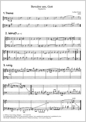 Graap: Bewahre uns, Gott. Orgel-Arrangement (Chor und Orgel) Sheet Music